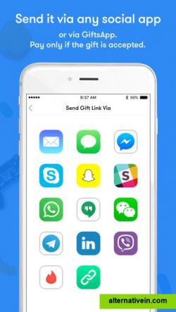 Send it via any social app