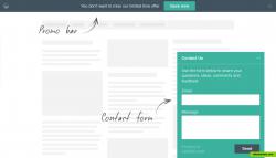 Promo widget and Contact form