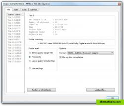 Tweakable transcoding profiles