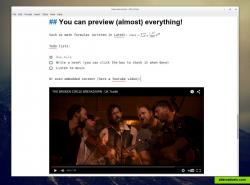 Preview images, math formulas, todo lists and iframes (such as Youtube videos)