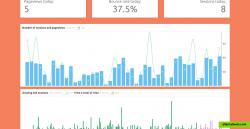 rough view of a site's statistics for the current day and historical chart.