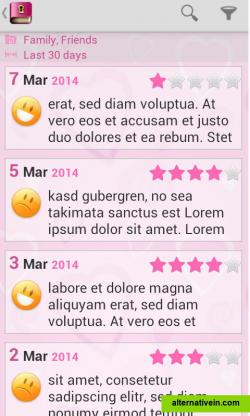 diary list view