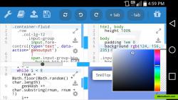 kodeWeave running on an Android Phone