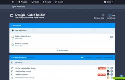 Inside a step you have a more detailed view of all the discussions and tasks that are related to that step.