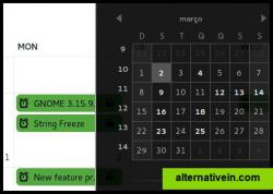 GNOME integration
By using GNOME technology, Calendar perfectly integrates the desktop.