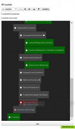 Sections Structure Dialog for managing document sections structure intuitively