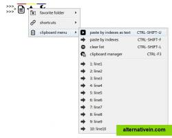 Clipboard menu