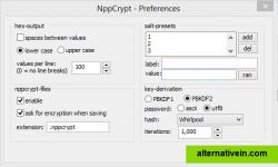 An image of NPPCrypt's preferences
