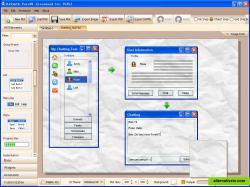 Wireframing with Windows XP UI theme.