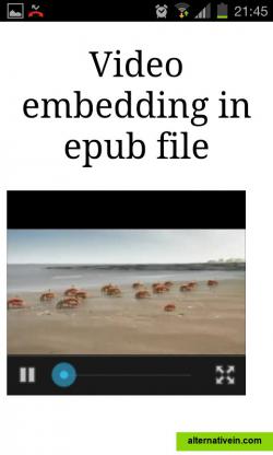 playing video in epub file