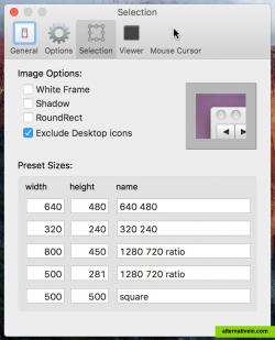 customizable resolution presets