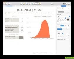 Retirement savings in Apple Numbers.