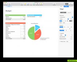 Budget spreadsheet in Apple Numbers.