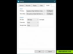 Adjust output bit-rate, sample-rate and number of channels.