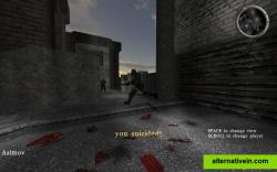 A player accidentally blowing himself up with his own grenade. 