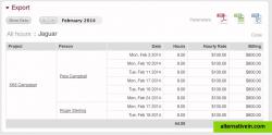 Export all the data gathered with Beebole Timesheet to PDF, CSV or HTML.