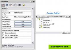 Properties and frame editor