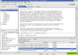 This picture shows navigation from build errors to source file. Latex reports all kinds of warnings and errors, and not all of them contain a line number. However, there usually is also a valid error message with line number information. 