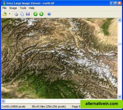 Vliv displaying a 43200x21600 image (1km resolution of the whole earth - see NASA's Blue Marble)