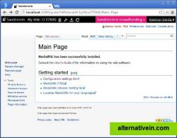 MediaWiki running on Sandstorm