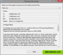 The preview screen shows you how the [[tags]] in the templates are replaced with values from the spreadsheet.