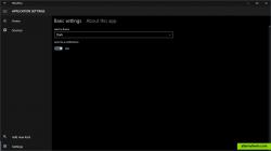 Application settings