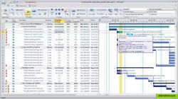 Main AxProject screen with tasks and gantt chart