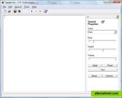 Speakonia Main Window with Property Window