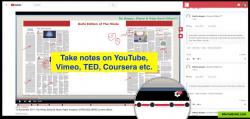 Take notes and jump to the right section using the notes timeline