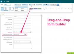 Drag and drop form designer.