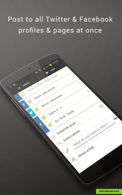 SocialCamp: post to all your Facebook and Twitter accounts with one tap