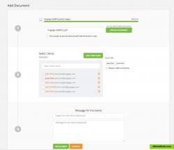 Request multiple clients to sign the document with optional SMS authentication