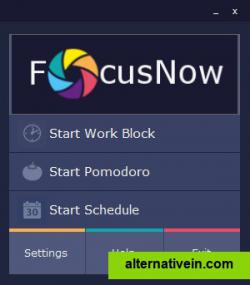 FocusNow main screen