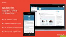 Employees suggest ideas in Yammer ...