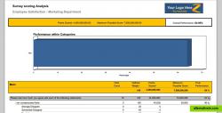 Custom reporting and formatting. Include your logo and colors.