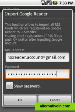 Import Google Reader