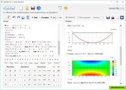 Example for calculation of bending and shear stress in beams. Demonstrates functions and graphing.