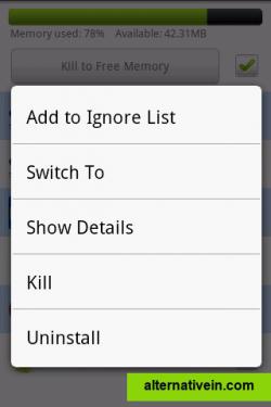 Context menu