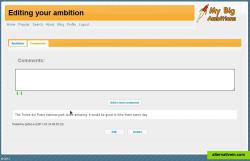 Add comments to an ambition