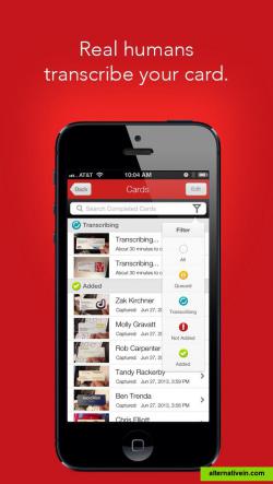 Real humans transcribe your card.