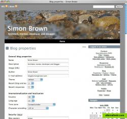 Blog properties