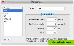 Preference window with custom presets