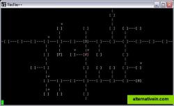 An ascii map display of the automapper