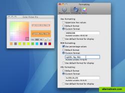 Format hex, RGB and HSL color values to your specifications.