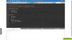 Write code with online editor and run program to test code.