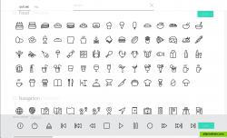 Choose from the library of icons grouped in categories and tagged
