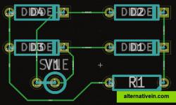 eSim provides the feature to create PCB layout of circuit schematic using cvpcb package of Kicad. It also supports multiple hierarchical layers of printed circuit design.