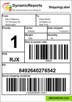 Shipping label