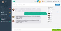 Chat with company members and collaborate to work out customers questions.