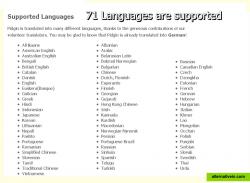 71 languages are supported